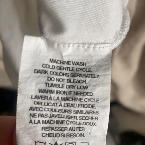 Burkman Bros.  Embr Shark Tee white - Picture 6 of 8